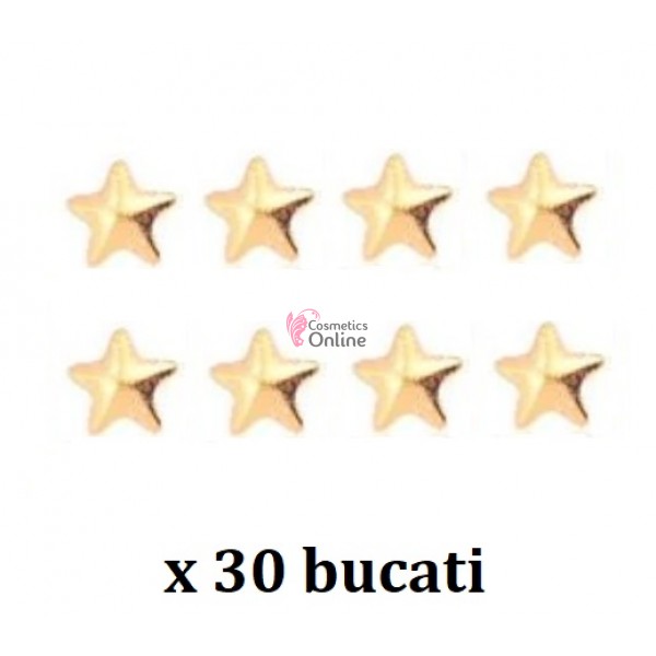 Decoratiuni 3D Metalice Aurii pentru unghii Cod 3006 Stelute